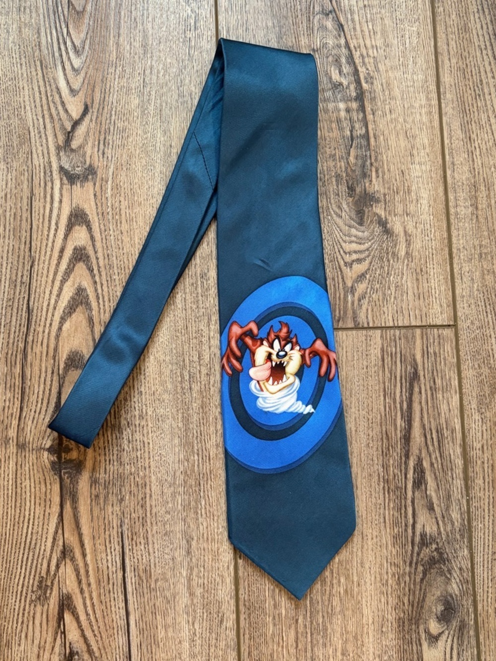 VTG Looney Tunes Taz Silk Tie Warner Bros Tasmanian Devil Retro Necktie